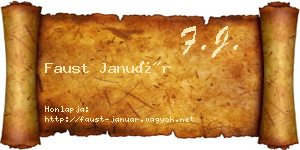 Faust Január névjegykártya